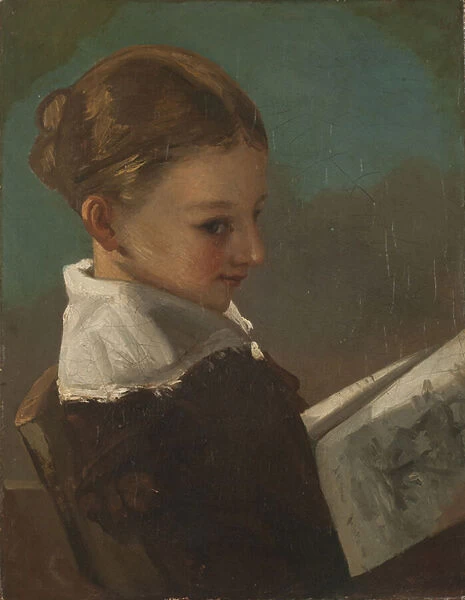 Juliette Courbet at the Age of Ten (oil on canvas)