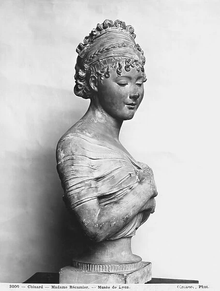 Juliette Recamier (1777-1849) c. 1805-06 (marble) (see also 242734) (b  /  w photo)