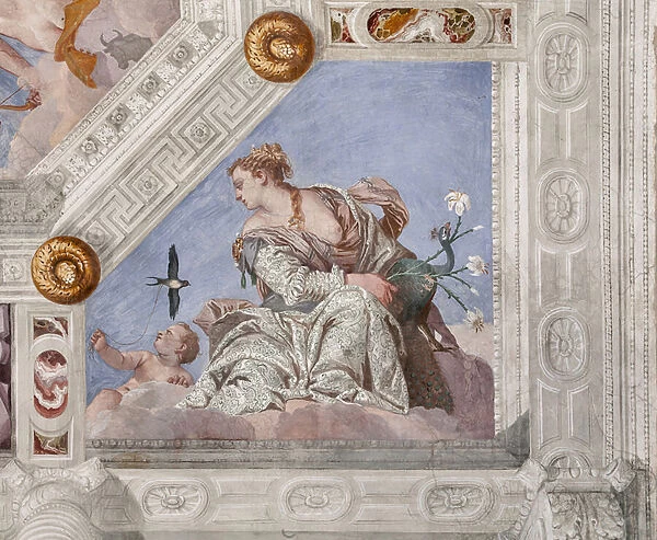 Juno, or the Air, detail of the Hall of Olympus, 1560-1561 (fresco)