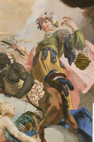 Jupiter and the four continents (fresco) (detail of 3496591)