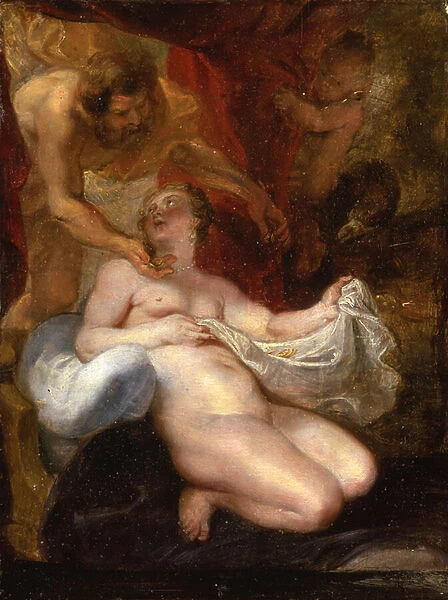 Jupiter and Danae (oil on panel)