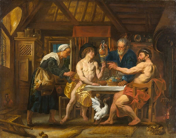 Jupiter and Mercury in the House of Philemon and Baucis, circa 1645 (oil on canvas)