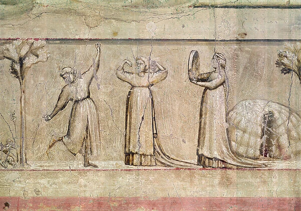 Justice, detail of the dancers, 1303-05 (fresco) (see also 102748)