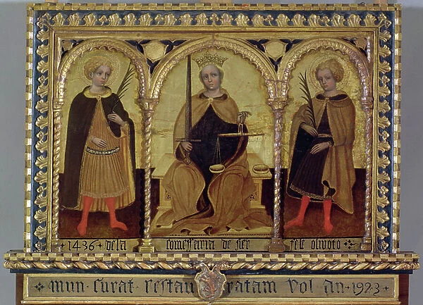 Justice between St. Felix and St. Fortunato, 1436 (panel)
