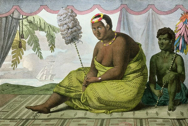 Ka ahumanu, Queen of the Sandwich Islands, from Voyage Pittoresque autour du Monde