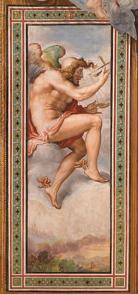 KAIROS (temps de l occasion opportune) - Time of Decision (Kairos) fresque de Francesco de Rossi (1510-1563) vers 1544 Palazzo Vecchio, Florence