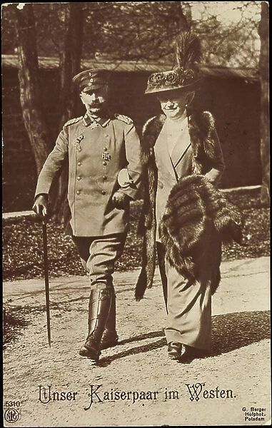 Kaiserpaar in the west, Wilhelm II, walk, NPG
