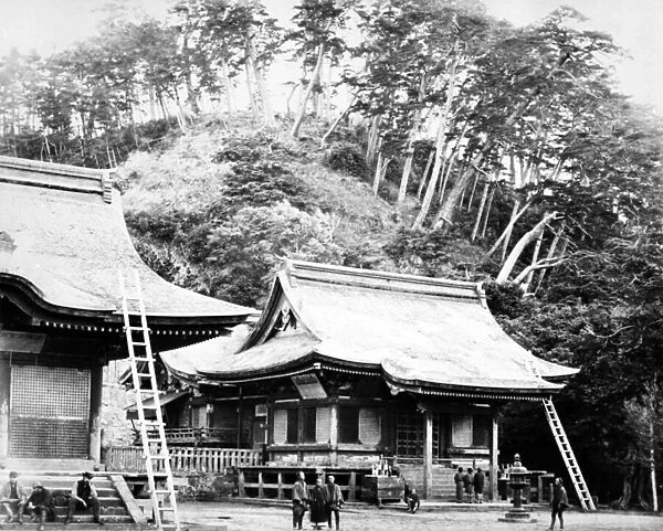 A Kamakura Temple, c. 1867 (b  /  w photo)