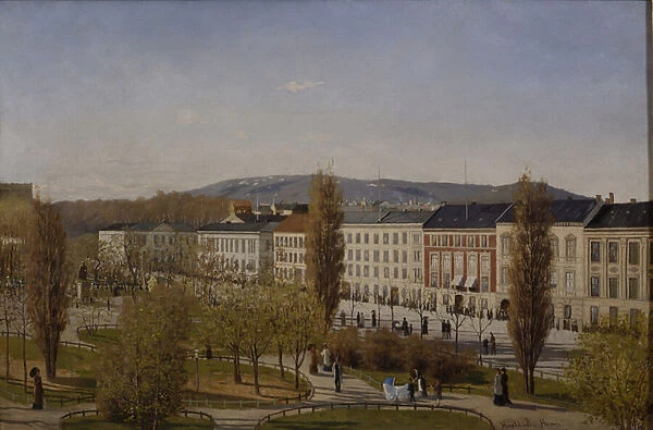 Karl Johans Street, 1883 (oil on canvas)