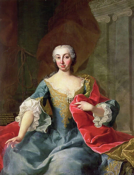 Katherina, Countess Harrach nee Countess Bouqnoy, wife of Count Karl Anton von Harrach, 18th century (oil on canvas)
