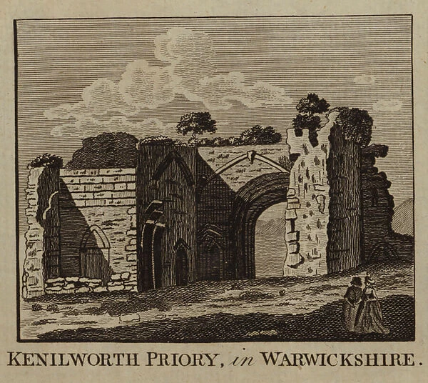 Kenilworth Priory, in Warwickshire (engraving)