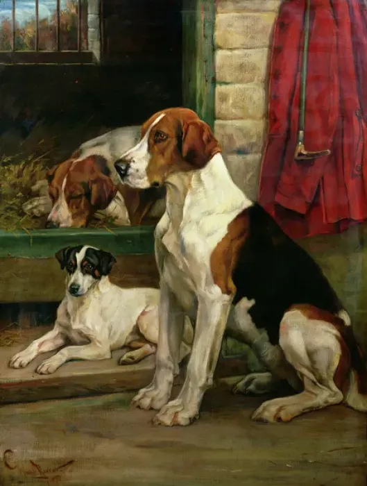 Framed Print : By the Kennels