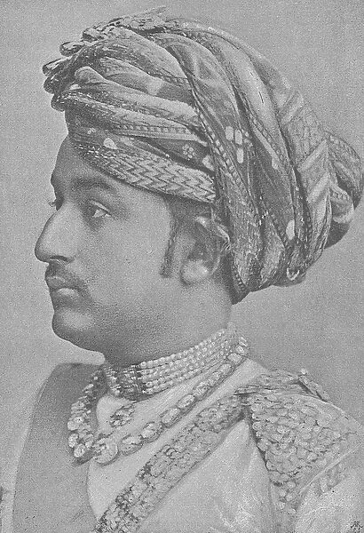 Khengarji III, Maharao of Cutch (engraving)