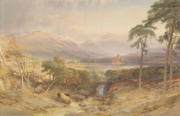 Kilchurn Castle, Argyllshire, 1865 (w  /  c, b  /  c, scratching out and graphite on paper)