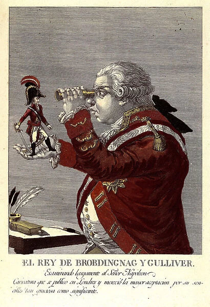 The King of Brobdingnac and Gulliver, 1803 (engraving)