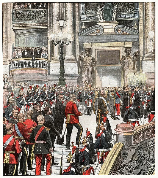 King Edward VII of United Kingdom at the Opera of Paris, 1903 (print)