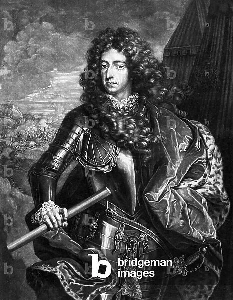 King of England William III, prince of Orange and Nassau (1650-1702, king in 1689-1702), Stadholder of Holland (1672-1702), engraving