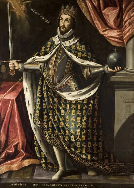King Ferdinand el Santo par Ries, Ignacio de (c. 1612-1661), c. 1655-1665. Oil on canvas, 198x140. Ayuntamiento de Sevilla