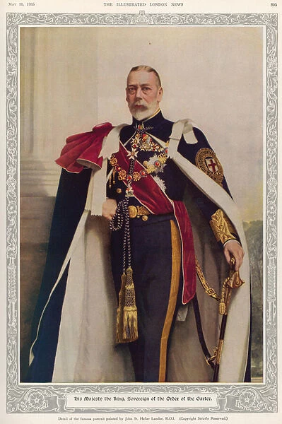 King George V (1865-1936) Sovereign of the Order of the Garter