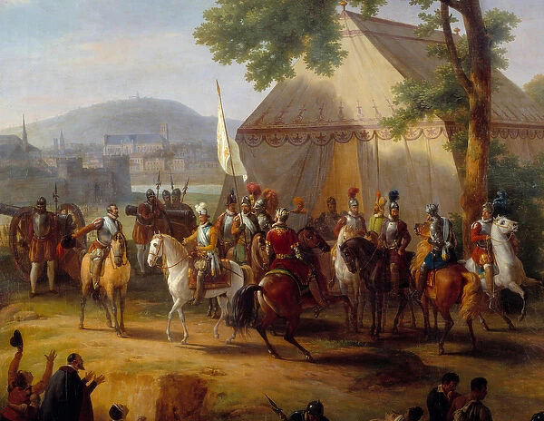 King Henry IV leaving his tent (detail of Henry IV supplying the Parisians), 16th century