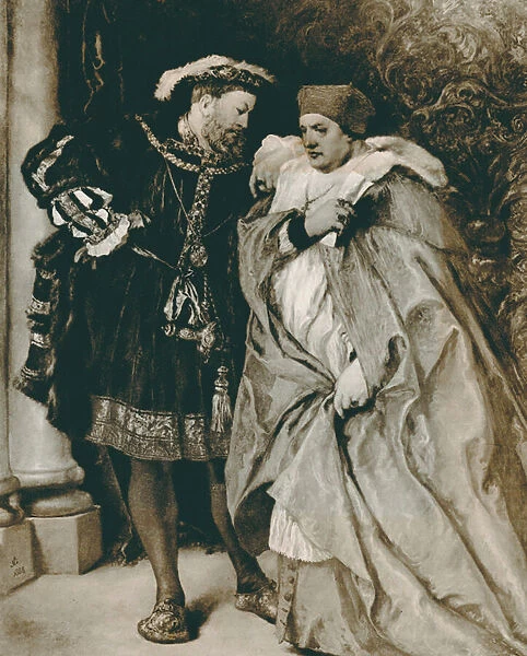 King Henry VIII and Cardinal Wolsey (photogravure)