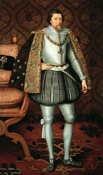 King James I of England (1566-1625) (oil on canvas)