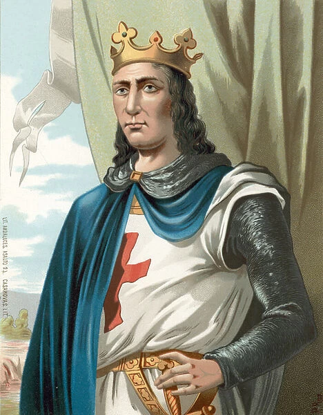 King Louis IX of France, or Saint Louis (chromolitho)