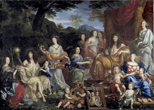 King Louis XIV and his family disguises in mythological figures The king, on the right