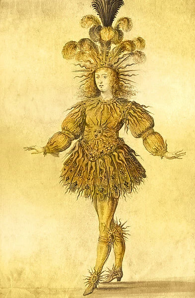 King Louis XIV of France in the costume of the Sun King in the ballet La Nuit
