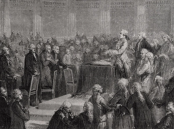 King Louis XVI (1754-93) Accepts and Swears to the Constitution, 14th September 1791