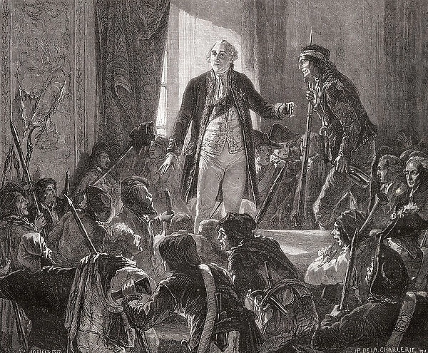 King Louis XVI (1754-93) Drinks to the Health of the Nation, 20th June 1792 (engraving)