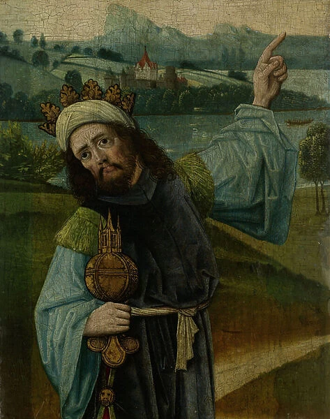 King Melchior, one of the Three Magi, Pointing at the Star, c. 1480-90