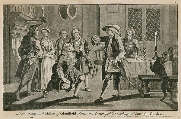 The King and Miller of Mansfield from an original painting in Vauxhall Gardens, London (engraving)