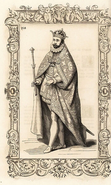 KIng Philip II of Spain. 1859-1860 (engraving)