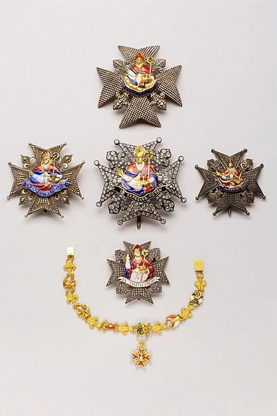 Kingdom of the Two Sicilies - Order of Saint January - Top: plate, 1800-1850