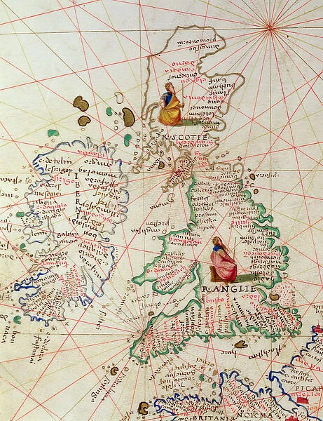 The Kingdoms of England and Scotland, from an Atlas of the World in 33 Maps, Venice