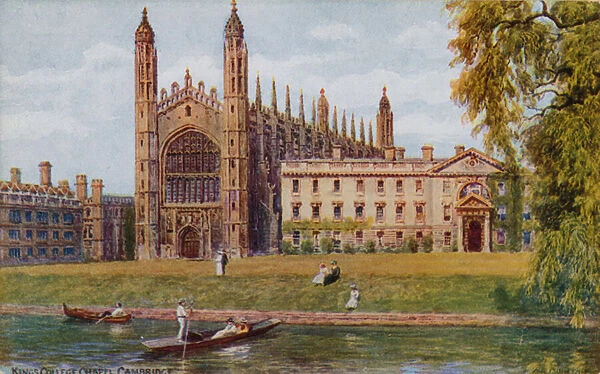 Kings College Chapel, Cambridge (colour litho)