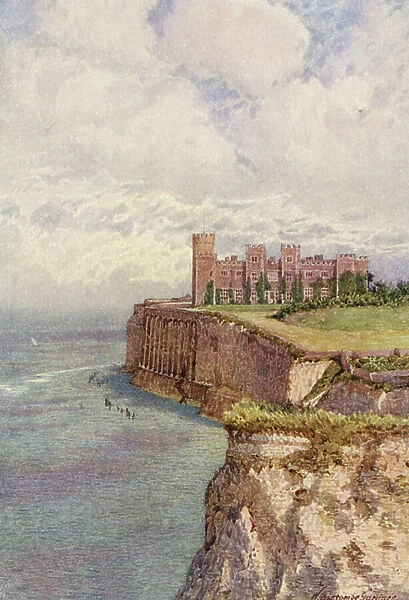 Kingsgate Castle from the West (colour litho)