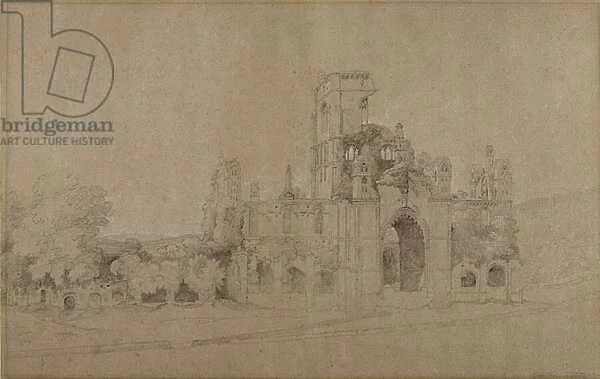 Kirkstall Abbey, 1801 (pencil on paper)