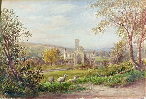 Kirkstall Abbey, Leeds (w  /  c on paper)