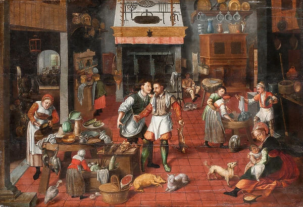 Kitchen Interior, c. 1565 (oil on panel)