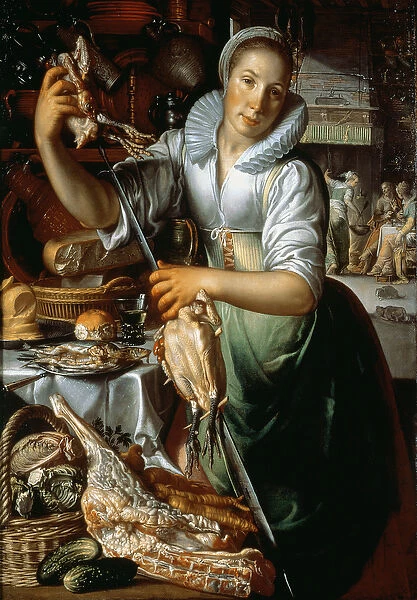 The Kitchen Maid (with Christ, Mary and Martha) c. 1620-25 (oil on canvas)