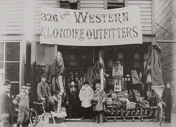 Klondike Outfitters store, Cordova Street, Vancouver 1897 (b  /  w photo)