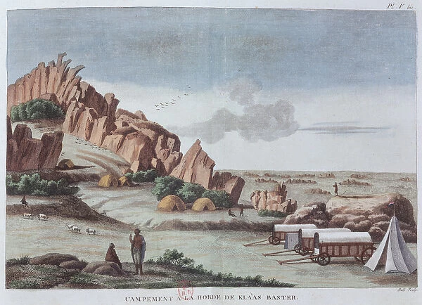 Kls Baster Camp, from Voyages de M. le Vaillant dans l Interieur de l