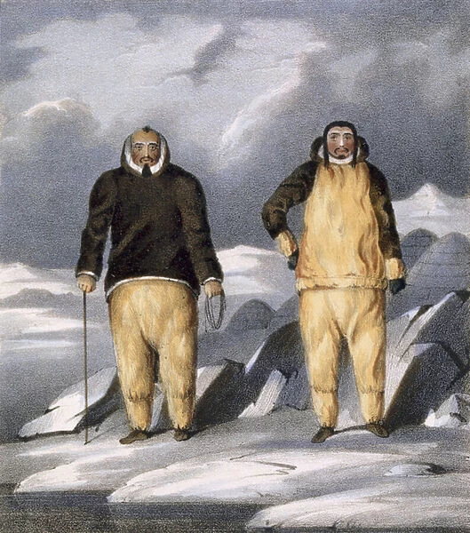 Koniaroklik and Neweetioke, 1835 (colour litho)