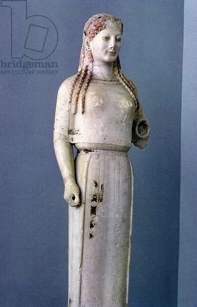 Kore no. 679, c. 550-c. 480 BC (marble)