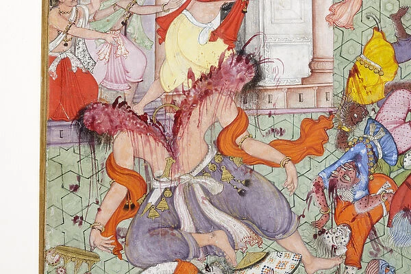 Detail from Krishna Cleaves the Demon Narakasura with his Discus, c