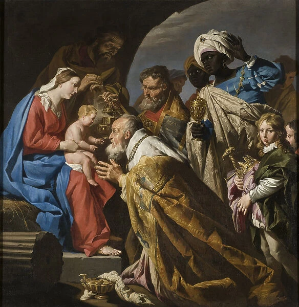 L adoration des mages - The Adoration of the Magi, by Stomer, Matthias (ca