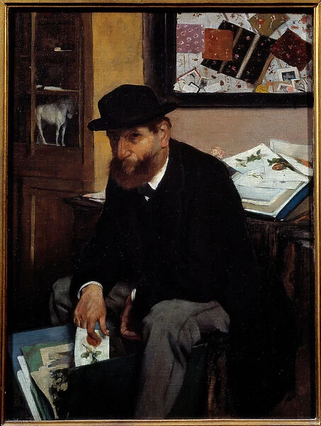 L amateur d prints Painting by Edgar Degas (1832-1883) 1866 Dim