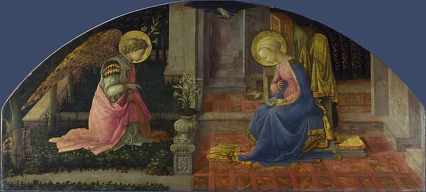 L annonciation. Peinture de Fra Filippo Lippi (1406-1469), vers 1448-1450